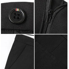 Men Fashion Casual Pants Male Classic Business Straight Narrow Leg Slacks Trousers