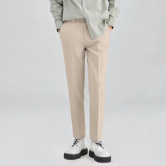 Spring Autumn Men Classic Business Suit Pants Male Work Wear Ankle Length