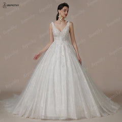 Wedding Dresses Court Train Beading Exquisite Ivory Bridal Ball Gown