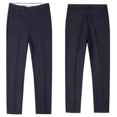 Men Fashion Casual Pants Male Classic Business Straight Narrow Leg Slacks Trousers