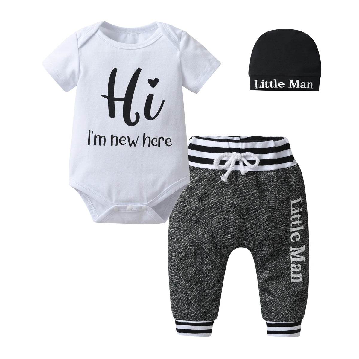 Summer Newborn infant Baby Boy Fashion Clothes Set Patchwork Short Sleeve