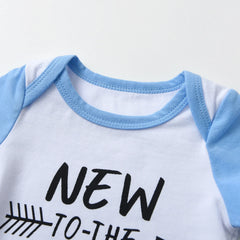 Summer Newborn infant Baby Boy Fashion Clothes Set Patchwork Short Sleeve