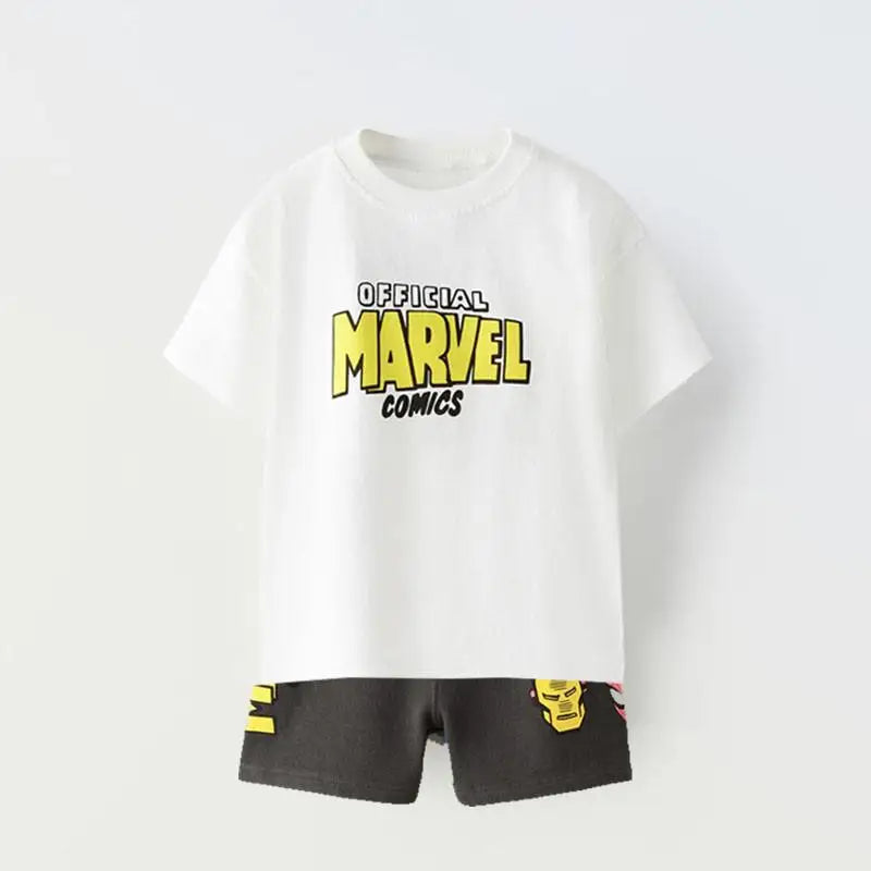 Children's Summer Short Sleeved Set Cartoon T-shirt Shorts Two-piece