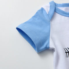Summer Newborn infant Baby Boy Fashion Clothes Set Patchwork Short Sleeve
